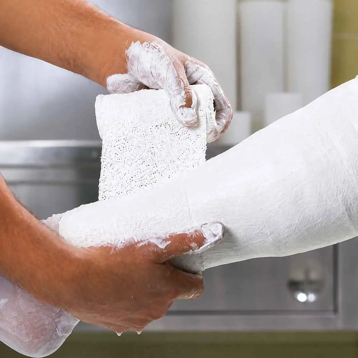 POP bandage for orthopedic casting application